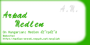 arpad medlen business card